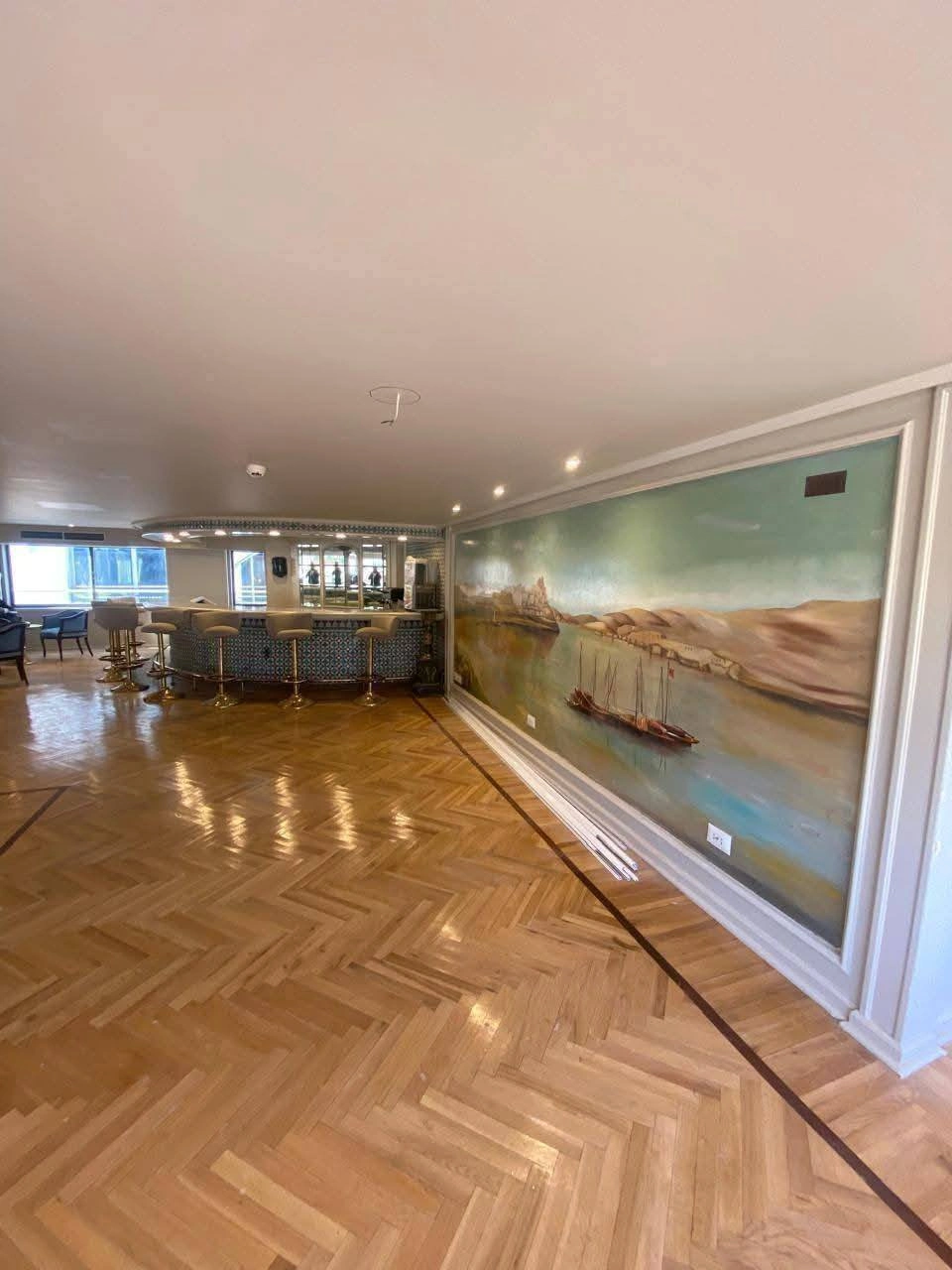 Lounge aboard the Queen Of Sheba Nile cruise